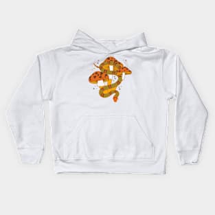 Snake and Mushrooms - Tangerine Kids Hoodie